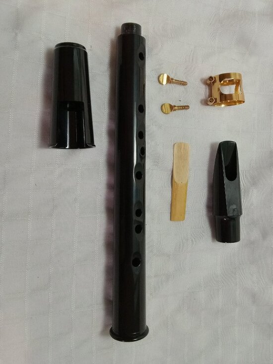 Other - A set of three acrylic flutes with wooden or rubber mouthpieces